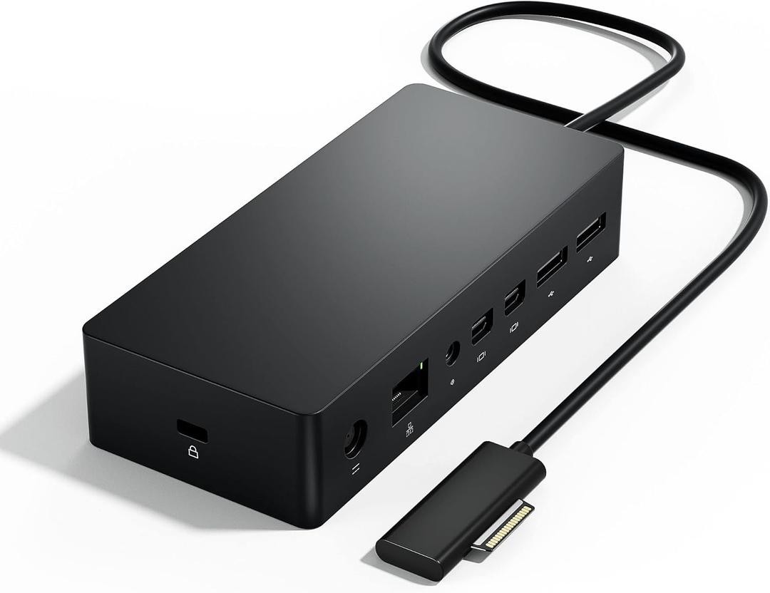 Surface Pro Docking Station,Surface Dock with 90W Power Supply,Gigabit Ethernet,Mini DP*2,USB 3.0 * 4,Audio Compatible with Surface Pro 9/8/7/X/6/4/3,Surface Book,Surface Go,Surface Laptop/Laptop go