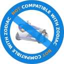 Poolvio Pool Vacuum Hose 26 Feet (8 x 40 Inch), 1.5 Inch Cuffs, Compatible with Most Inground Automatic Cleaners
