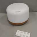 ASAKUKI Essential Oil Diffuser 500ml, Ultrasonic Aromatherapy Humidifier with Remote Control, 7 LED Colors, Timer & Auto-Off, Large Room Diffuser Valentine's Gift (Yellow)