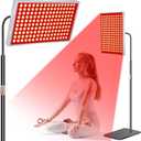 SAVILER Red Light Therapy for Face & Body, 160 Dual-Wavelength LEDs Red Light Lamp Panel with Stand, 660nm 850nm Near Infrared Redlight Therapy Device for Home Skin Muscle (Silver)