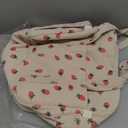 KUBYA Corduroy Lunch Box Lunch Bag for Women Adults Men, Cute Strawberry Insulated Work Reusable Leakproof Simple Large Lunch Boxes Tote Bag Adults Cooler Bag, with Shoulder Strap