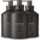Method Gel Hand Soap, Vetiver + Amber, Reusable Black Aluminum Bottle, 12 oz (Pack of 3)