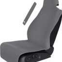 Gorla Gear Gray Premium Universal Fit Waterproof Stain Resistant Grey Car Seat Cover Neoprene Non-Slip Bucket Seat Dog Sweat Proof Protector Save Your Leather Cloth Seats Van Truck Auto SUV Sedan