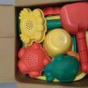 Sawaruita Beach Toys for Kids - Sand Toys Set Includes Collapsible Sand Bucket Shovel and Sand Rake Toy for Beach 12 PCS, Sandbox Toys Sandcastle Building Kit (A)