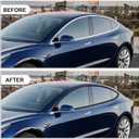 Stainless Steel Window Trim Chrome Delete for Tesla Model 3 2017-2026 Black Window Trim Blackout Kit