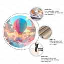 5x3ft Hot Air Balloons Photo Backdrop Dreamy Sky Clouds Backdrop Adventure Girl Baby Shower Background for Girls Birthday Party Diaper Keg Party Decorations Studio Banner Props KUBDJ1454