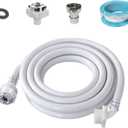 Washing Machine Inlet Hose, Burst Proof Washing Machine Water Inlet Pipe, Washer Pipe with Connectors, Water Inlet Connection Supply Line, Long Universal PVC Hose (3 m/ 9.84 feet)