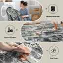 9x12 Area Rugs Washable Rug: Modern Abstract Living Room Rug Soft Anti-Skid Thin Carpet Indoor Floor Non-Shedding Carpets for Bedroom Dining Room Farmhouse Nursery Home Office Black Grey Gold