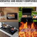 VEVOR Reversible Grill/Griddle, 9.7"x16.7" Pre-Seasoned Cast Iron Griddle, Rectangular Double Burner Griddle Pan, Non-Stick Family Pan Cookware with Handles, Flat Top Plate for BBQ, Gas Grill, Black