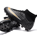 Peggybuy Men's and Women's Soccer Shoes Firm Ground Football Cleats Lightweight Outdoor Football Shoes High-top Rugby Boots 44