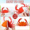 12Pcs Crab Party Decorations Crab Lobster Honeycomb Centerpiece Lobster Decor for Table Summer Sea Animal Beach Baby Shower Birthday Party Supplies
