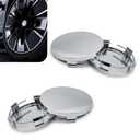 Titgoes Car Wheel Center Cap, 2.36" OD 2.2" ID Wheel Center Hub Cap Cover, Rust-proof Snap-in Vehicle Rim Hub Caps Replacement Accessories, Universal for Most Car, Pack of 4 (Silver)