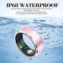 Uaunega Smart Ring for Women Men,IP68 Waterproof Wearable Fitness Tracker with Sleep Tracking Heart Rate Healthy Monitor Ring Activity Monitoring Steps for iOS Android (9)