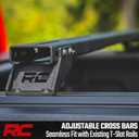 Rough Country Adjustable T-Slot Crossbars for Pickup Truck Beds Fits 57.25"65.25" Tracks, 3.25" Tall Cargo Rails, Universal T-Slot Mounting for Racks & Accessories