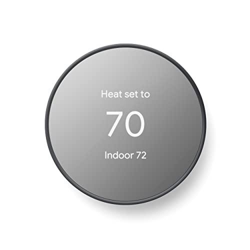 Google Nest Thermostat - Smart Thermostat for Home - Programmable Wifi Thermostat - Charcoal 