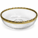 Oakoa Home Modern Large Dinner Plate Glass Fruit and Vegetable Salad Bowl Golden Border Dinner Plate Home Dessert Noodle Soup Large Bowl Kitchen Tableware Stackable Dinner Plates 