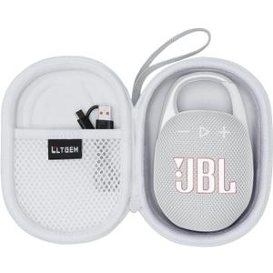 LTGEM Case Compatible with JBL Clip 4/5 Ultra Portable Waterproof Dustproof Bluetooth Speaker, White