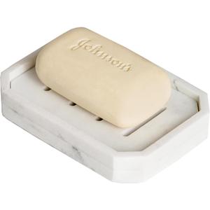 Resin Marble-Like Texture Soap Dish Drainable Soap Holder,Double Layer Draining Soap Dish.