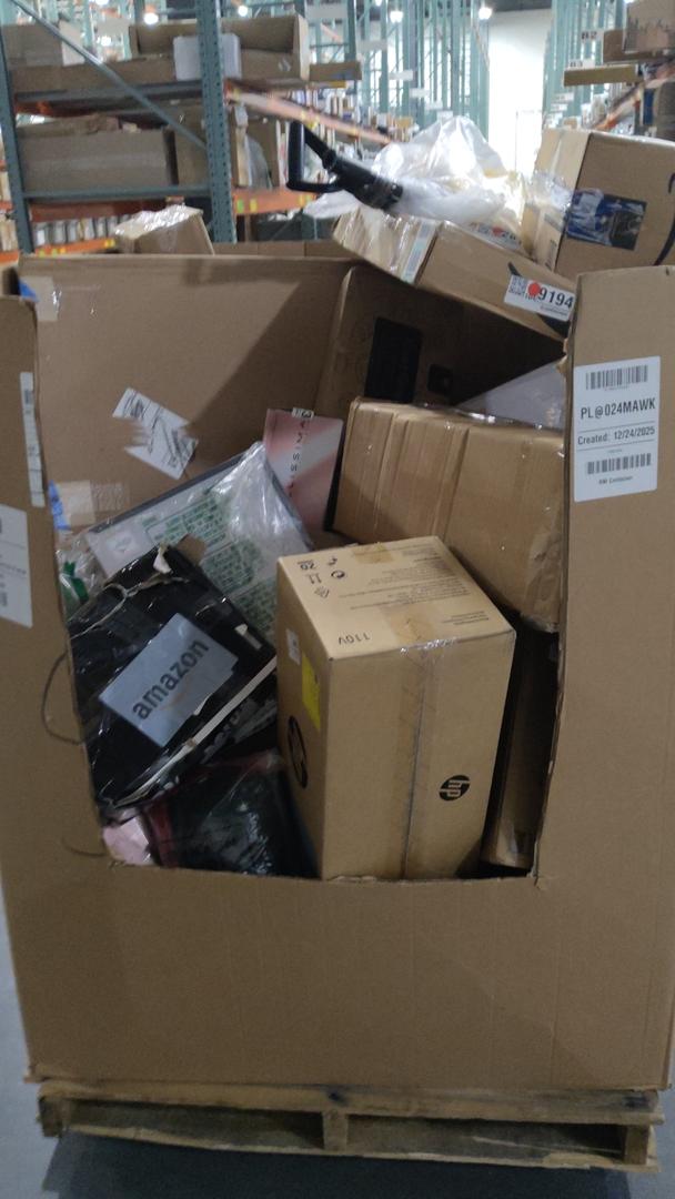 pallet of salvage items