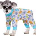 Dog Surgery Recovery Suit, Dog Onesie for Surgery Female Male Dogs, Dogs Pajamas Long Sleeve, Small Dogs Onesie, Abdominal Wound Bandages Surgical Suit, Cat Recovery Suit for Shedding Skin Disease Size Small