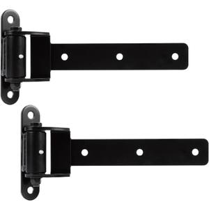 Heavy Duty Bolt on Weld on Cranked Roller Bearing 13" Strap Hinges for Large Heavy Wooden Metal Fence Gate Garage Door Up to 1100 Pounds, Big Size 180° Rotation Lubricate Hinge (2 Packs)