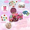 2025 Kids Box  DIY Christmas Organizer Bucket with Stickers & Mini Toys, Fidget Toy Pack, Multi-Item Fidget Toys, Creative Holiday Craft Kit for Girls Boys, Santa & Snowman Storage Bucket for Kids