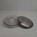 Baderke 3 Set 11.8" Chilled Serving Tray for Parties with Compartments Ice Chilled Party Platter Charcuterie Serving Board Cold Dish Dip for Fruit Seafood Vegetable Shrimp Cocktail (Natural)