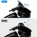 Windshield for Street Glide, 7" Wave Windshield Wind Splitter Windscreen Air Deflector for Harley Touring Street Glide Electra Glide 2014-2024 Accessories, Dark Tinted