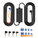 11.5ft Type-C Dash Cam Hardwire Kit (V5F), 12V-24V to 5V 3A Car Dashboard Cam Charger Power Cable with 4 Fuse Taps, Low Voltage Protection for GT801, GT802, S70, S90