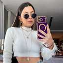 OOK Magnetic Phone Case iPhone 17 Pro Max 6.9 Inch [Compatible with MagSafe] Soft TPU Heart Phone Cover with Screen Protector Shockproof Protection Slim Case with Strap Lanyard for Women - Purple