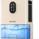 Dehumidifier, 106 OZ Water Tank (1000 sq.ft) Dehumidifiers for Home, Quiet Dehumidifier for Bathroom Bedroom Basement RV with Timer Setting, Auto Shut Off, 7 Colors LED Light, Sleep Modes, White (Beige)