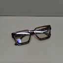 livho Oversized 99% Blue Light Glasses for Woman - Rectangle Fashion Glasses for Computer, Chic Preppy Frame - Anti Eyestrain