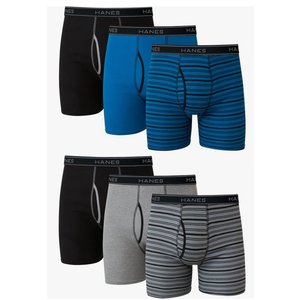 Hanes Men's Underwear Boxer Briefs Pack, Cool & Breathable Cotton Moisture-Wicking Underwear for Men, No Ride Up XL