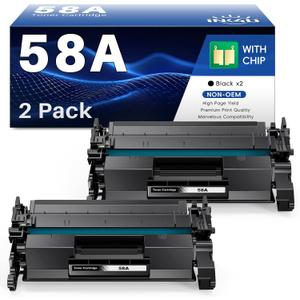 INK4U 58A Toner Cartridge Black Compatible Replacement for 58A CF258A Toner Cartridge 58X CF258X for LaserJet Pro M404dn M404dw M404n, MFP M428fdw M428dw M428fdn Printer (Black 2-Pack)