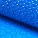 Patent Design 16mil400m 14x28FT Rectangle Blue Quadruple Bubble Solar Pool Cover Hot Tub Blanket In-Ground Above-Ground Pools Both Sides PVC Bundle Edge and Al Buckle Heating with Sun Power