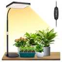 LBW Desk Grow Light, Full Spectrum Plant Light for Indoor Plants, Grow Lamps with 4/8/12H Timer, 10"-26" Height Adjustable, 6 Brightness Levels
