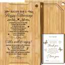 Wedding Gifts for Newlyweds & Couples 2026 - Retro Bamboo Cutting Board for Wedding Gift - Clever Bridal Shower Gifts for Bride and Groom, Cool Engagement Gift for Bridal Shower Decorations