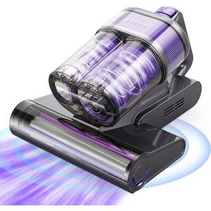 FEPPO Mattress Vacuum Cleaner, 4-in-1 Bed Vacuum Cleaner PRO, 16KPa Handheld Vacuums with 253.7nm UV-C Light, 40,000 Beats/Min Tapping, 140F Hot Air, HEPA Filter for Bed, Sofa, Crib(Corded, 550W)