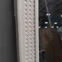 Rectangle White Rattan and Cane Mirror (18x1.25x23.75) 