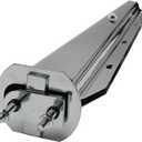 Chrome Straight Spring Loaded Mud Flap Hanger for Semi Trucks 2-1/2" Bolt Spacing 30" Length with Reflective Strip Sticker,2pcs