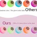 FINGOOO 25 Pcs Halloween Bouncy Balls, Glow in The Dark Eyeball Ping Pong Ball Bouncing Balls Halloween Party Favors Non-Candy Treats Goodie Bag Stuffers