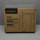 Toilet Safety Rails, Adjustable Toilet Frame for Elderly, Seniors, Handicap & Disabled, Foldable Handicap Toilet Handles Fit Any Toilets (Gray)