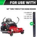 Grasscool Timecutter 42 inch Blades for 42" Deck Toro SS4235 Z4235 Z4200 SS4260 SS4200 Timecutter Zero Turn Mower Replace 110-6568-03 (2 Pack)