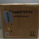 Ergonomic Office Chair-Computer X-Shaped Chair Mesh PU Leather with Adjustable Lumbar Support-Executive Desk Chair High Back with Headrest Flip-Up Arms for Long Hours (White-Grey)