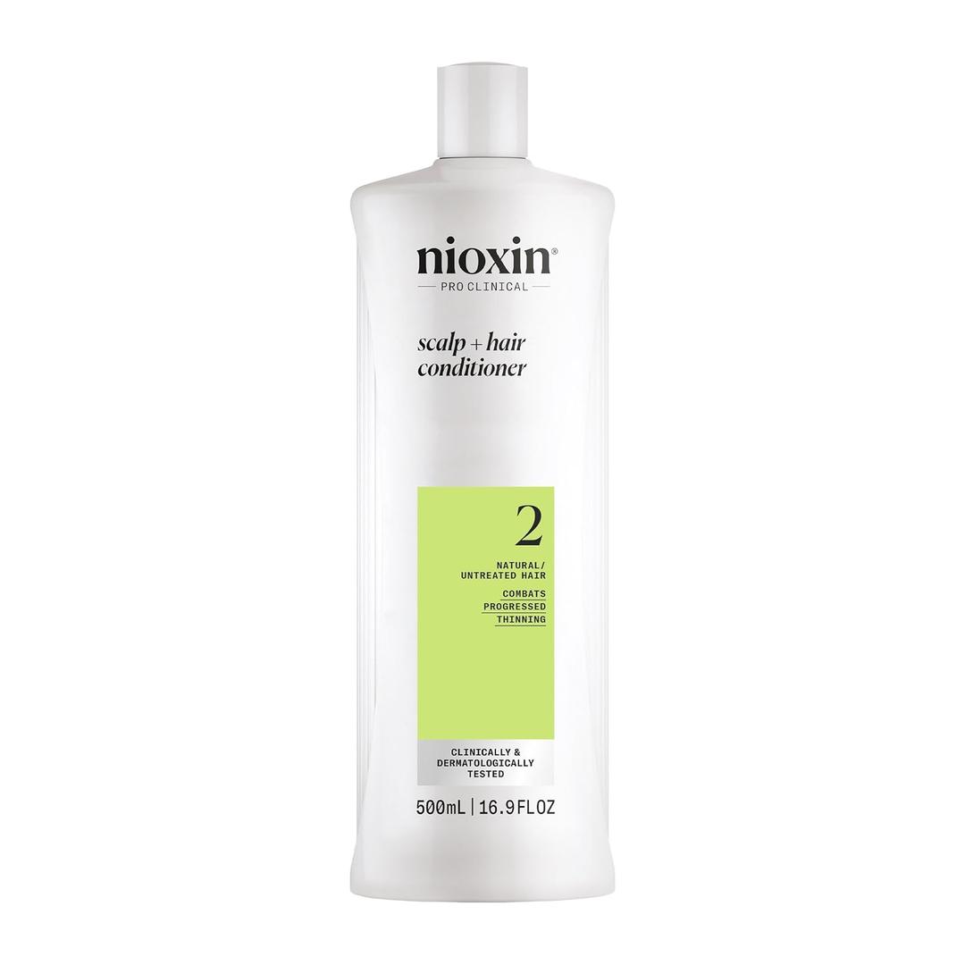 NIOXIN System 2 Scalp + Hair Thickening Conditioner for Natural Hair with Progressed Thinning | Boost Hair Density with Niacinamide & Biotin | Refreshed Scalp with Healthy Shine