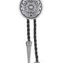 GelConnie Native American Bolo Tie Rodeo Cowboy Leather Necktie Western Necklace Costume Accessories for Men,Women