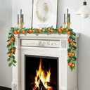 6FT Artificial Oranges Garland with Greenery - Faux Oranges Vine, Realistic Fruit Garland for Home, Garden, Wedding, Party & Christmas Decor | Vibrant Fake Orange Wreath for Hanging Decoration