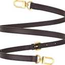 Vachetta Leather Adjustable Crossbody Strap women crossbody leather purse strap (Coffee-width:0.59 inches(1.5cm))