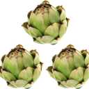 3Pcs Large Green Faux Artichoke Fake Artichoke Decor Artificial Vegetable and Fake Fruit Realistic Artichoke Bowl Filler for Home Kitchen Centerpiece Table Party Decorations