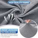 Couch Cushion Covers Sectional Couch Covers Stretch Washable Soft Seat Cushion Covers Furniture Protector Sofa Slipcovers for Pets(Light Grey,1 Piece Seat Cover or Back Covers)
